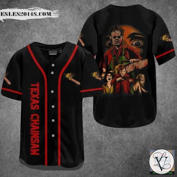 Leatherface Texas Chainsaw Baseball Jersey Shirt