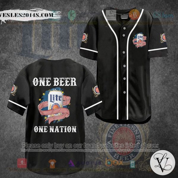 Lite Beer One Beer One Nation Baseball Jersey