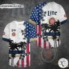 Lite Beer U.S Flag Baseball Jersey