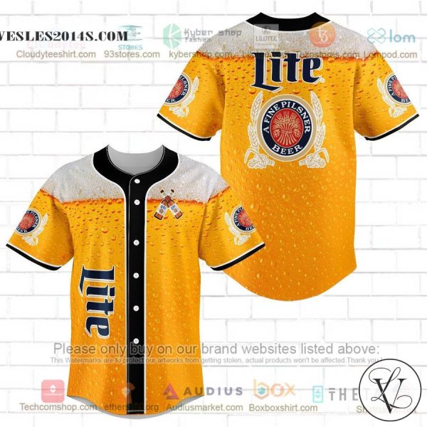 Lite Beer orange black Baseball Jersey