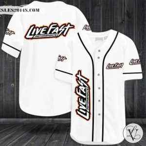 Live Fast motorsports NASCAR baseball jersey