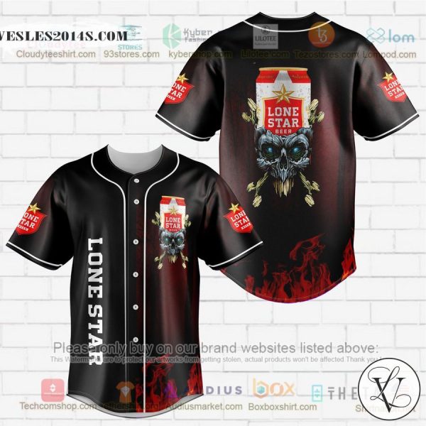 Lone Star skull head Baseball Jersey