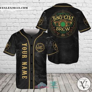 Lord of the Rings Bag end Brew Custom Name Baseball Jersey