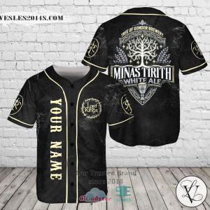 Lord of the Rings Minas Tirith White Ale Custom Name Baseball Jersey