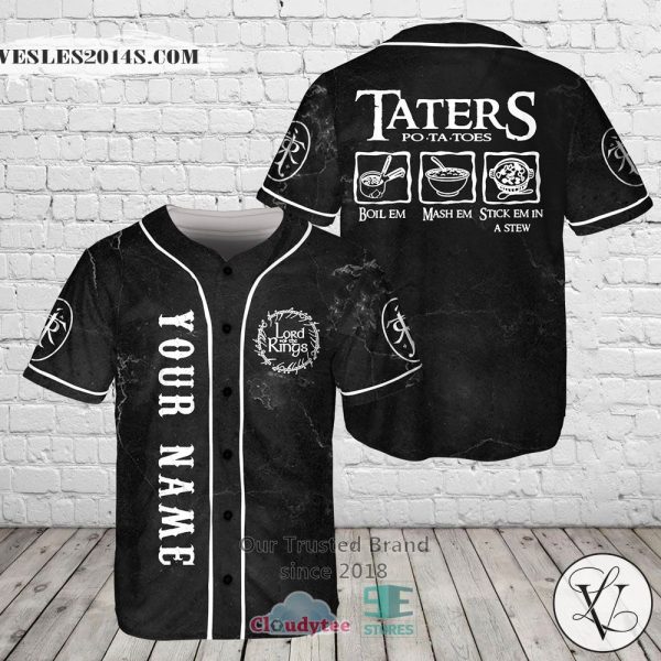 Lord of the Rings Po Ta Toes Custom Name Baseball Jersey