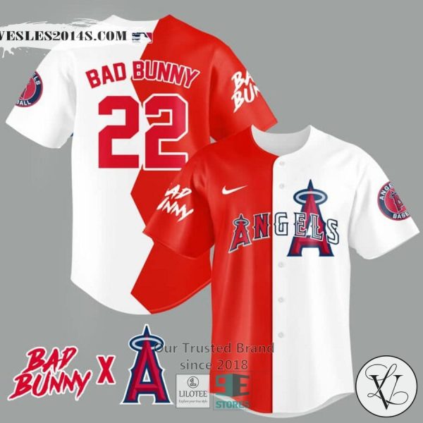 Los Angeles Angels Bad Bunny 22 Baseball Jersey