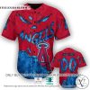 Los Angeles Angels Blood Personalized Baseball Jersey