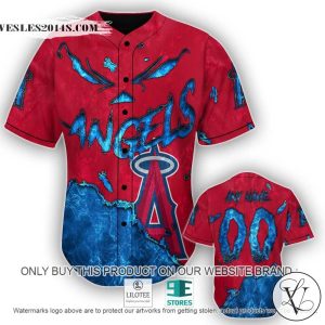 Los Angeles Angels Blood Personalized Baseball Jersey