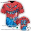 Los Angeles Dodgers Blood Personalized Baseball Jersey