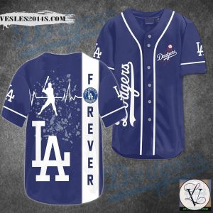 Los Angeles Dodgers Heart Beat Baseball Jersey Shirt