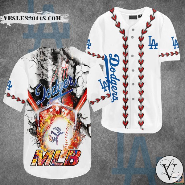 Los Angeles Dodgers MLB Heart Style 2 Baseball Jersey Shirt