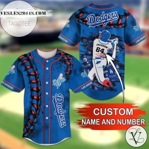 Los Angeles Dodgers Personalized Name Number Baseball Jersey Shirt – MLB