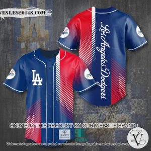 Los Angeles Dodgers Red Navy Baseball Jersey