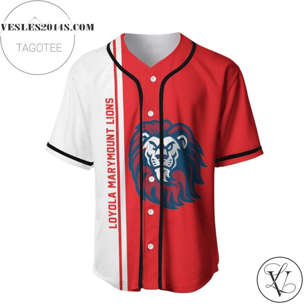Loyola Marymount Lions Baseball Jersey Half Style – NCAA