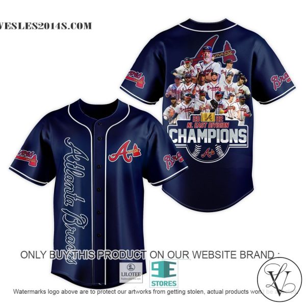 MLB Atlanta Braves 2022 NL East Division Champions Baseball Jersey