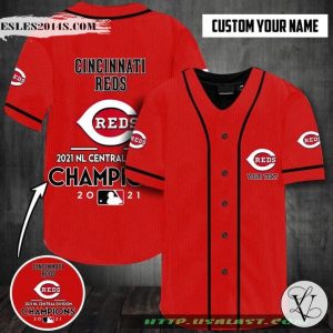 MLB Cincinnati Reds 2021 NL Central Champions Personalized Baseball Jersey Shirt