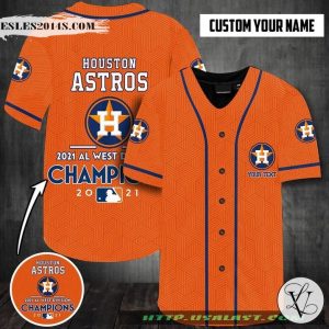 MLB Houston Astros AL West Division Champion 2021 Personalized Baseball Jersey Shirt