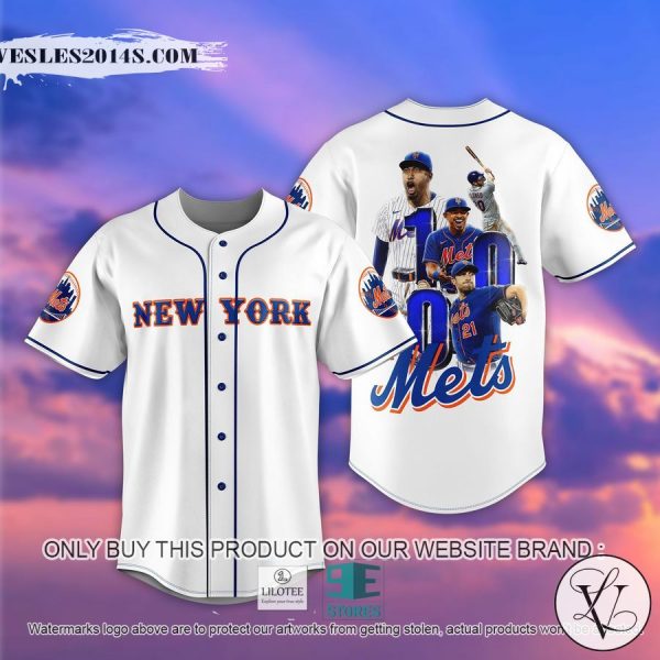 MLB New York Mets 100 White Baseball Jersey