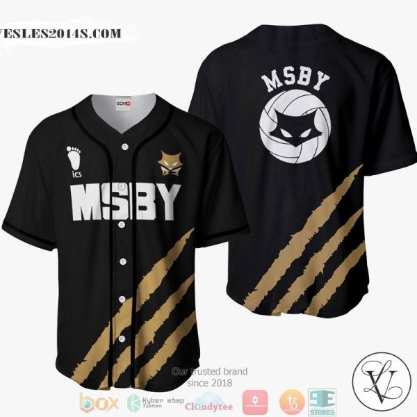 MSBY Haikyuu Black Baseball Jersey Shirt