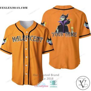 Maleficent Cartoon Custom Name Baseball Jersey Shirt