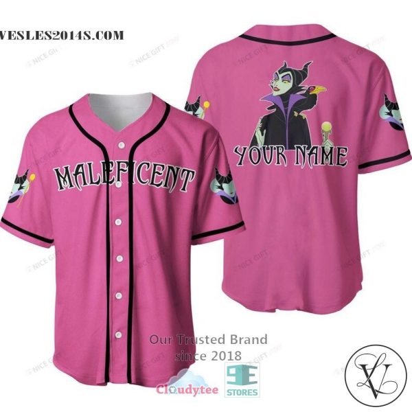 Maleficent Disney Custom Name Baseball Jersey Shirt