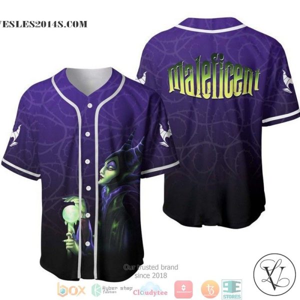 Maleficent Ombre Purple Black Baseball Jersey