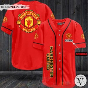 Manchester United Custom Name Baseball Jersey Shirt