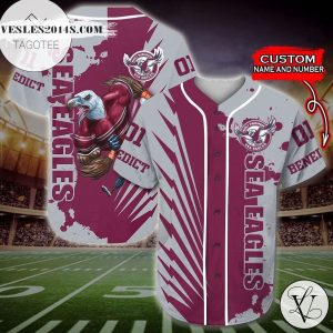 Manly Warringah Sea Eagles Baseball Jersey Nrl – Premium Jersey Shirt – Custom Name & Number Jersey Sport