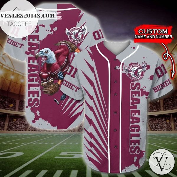 Manly Warringah Sea Eagles Baseball Jersey Nrl – Premium Jersey Shirt – Custom Name & Number Jersey Sport