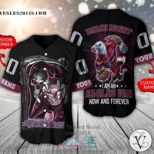 Manly Warringah Sea Eagles Skull Personalized Baseball Jersey Shirt