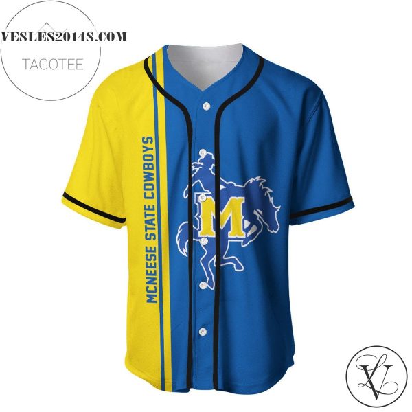 McNeese State Cowboys Baseball Jersey Half Style – NCAA