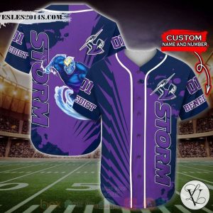 Melbourne Storm NRL Personalized Baseball Jersey