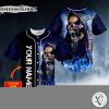Melodic Death Metal Grim Reaper Blue Fire Skull Custom Baseball Jersey