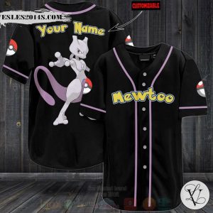 Mewtwo Pokemon Custom Name Baseball Jersey Shirt