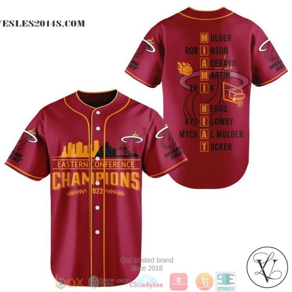 Miami Heat Players name Eastern Conference Champions 2022 Baseball Jersey