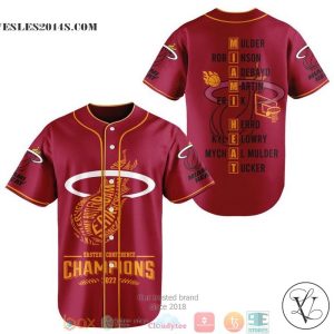 Miami Heat Players name logo Eastern Conference Champions 2022 Baseball Jersey