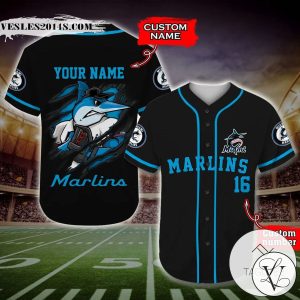 Miami Marlins Baseball Jersey MLB Custom Name And Number