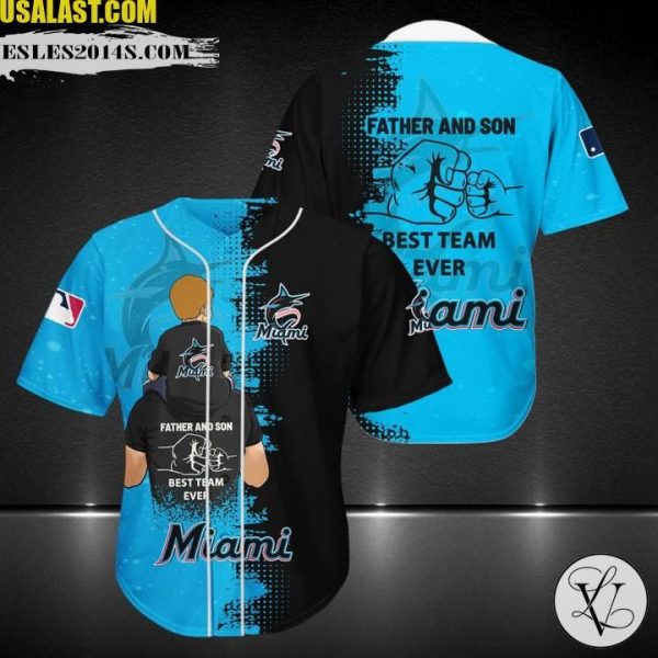 Miami Marlins Father And Son Team Baseball Jersey Shirt