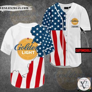 Michelob Golden Light Custom Name Baseball Jersey