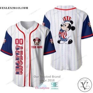 Mickey Mouse American Style Personalized Baseball Jersey Shirt