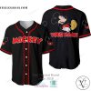 Mickey Mouse Custom Name Pattern Black Color Baseball Jersey Shirt