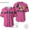 Mickey Mouse Custom Name Pink Color Baseball Jersey Shirt