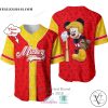 Mickey Mouse Custom Name Red Yellow Baseball Jersey Shirt