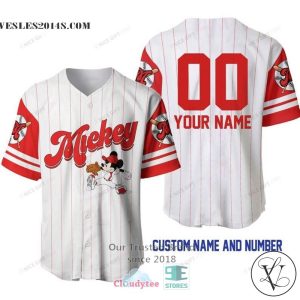 Mickey Mouse Personalized Play Baseball Jersey Shirt