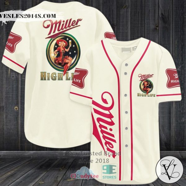 Miller High Life Baseball Jersey Shirt