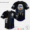 Miller Lite Flame Skull Baseball Jersey