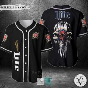 Miller Lite Punisher Skull Baseball Jersey