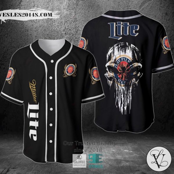 Miller Lite Punisher Skull Baseball Jersey