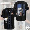 Miller Lite U.S Flag Baseball Jersey Shirt