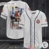 Miller Lite US Flag Skull Baseball Jersey